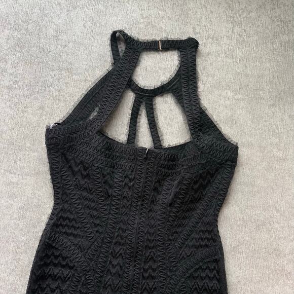 NWOT $1,590 Herve Leger Linden Tulle-trimmed Bodycon Dress - Picture 8 of 10